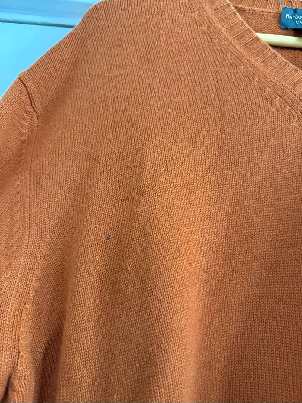 Banana Republic Men's 100% Cashmere Sweater - Rust Orange - Picture 4 of 4